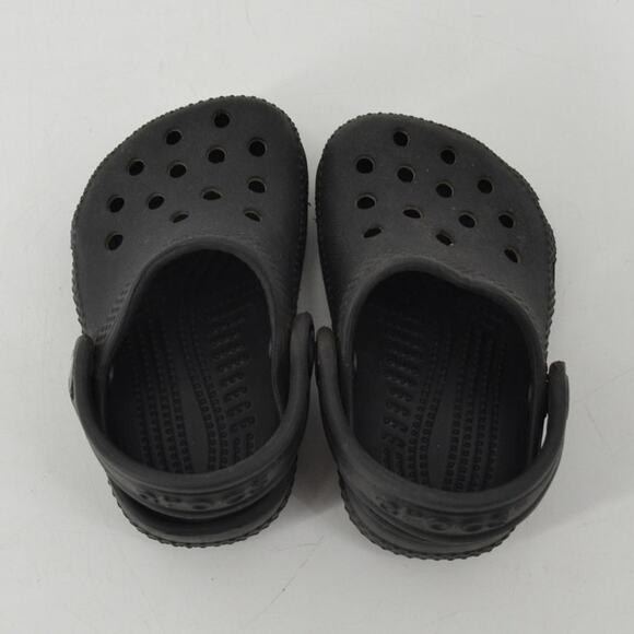 Crocs Size 2 3 Black Baby Slip On Toddler Solid Sandals - Picture 6 of 11